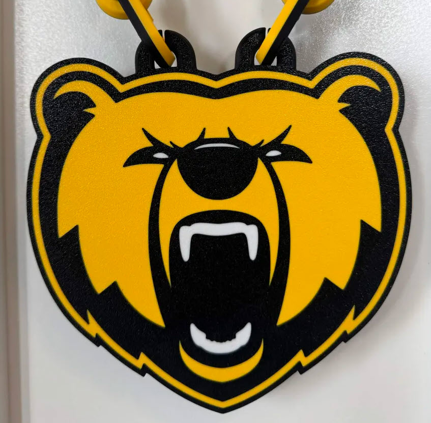 Byron Bears hype chain in yellow and black